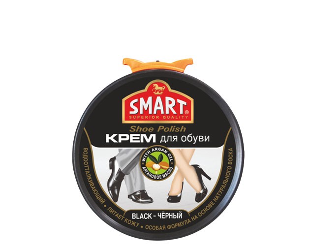 Smart ტყავის საპრიალებელი პასტა შავი 50მლ|Smart leather polishing paste black 50 ml